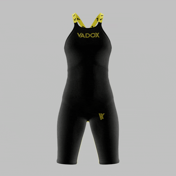 Vadox Bañador Competicion Mujer F14 Open Back Black-Yellow