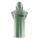 Poncho con bolsillo y capucha de toalla de rizo sublimado.