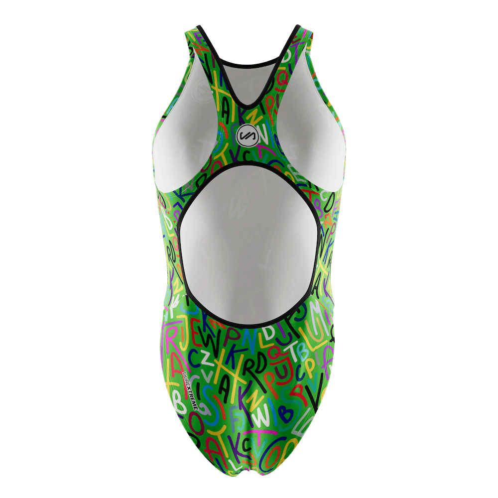 Bañador Natación Mujer Tirante Ancho WORDS COLOURS