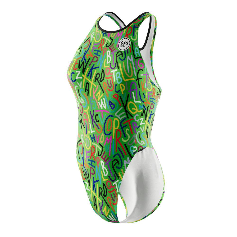 Bañador Natación Mujer Tirante Ancho WORDS COLOURS