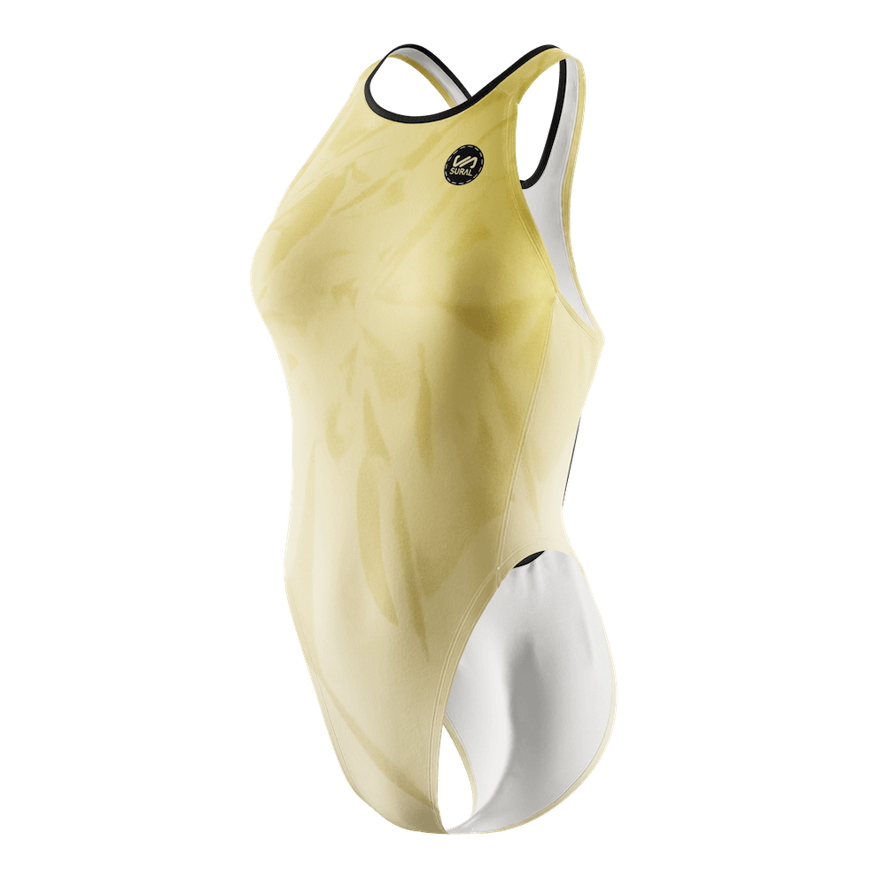 Bañador Natación Mujer Tirante Ancho YELLOW DYE