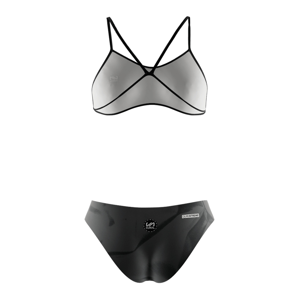 Bikini Natación Mujer Tirante Estrecho BLACK DYE