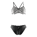 Bikini Natación Mujer Tirante Estrecho BLACK DYE