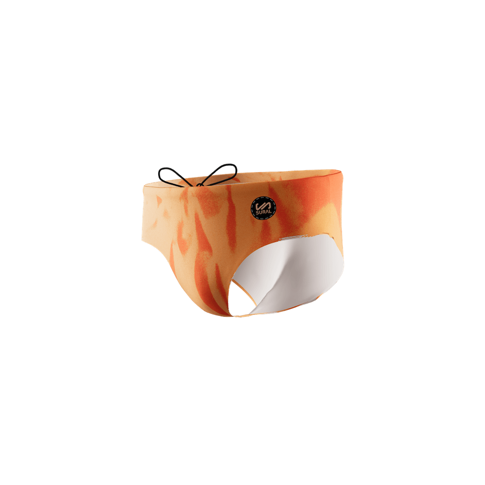 Slip Natación Hombre 10 cm ORANGE DYE