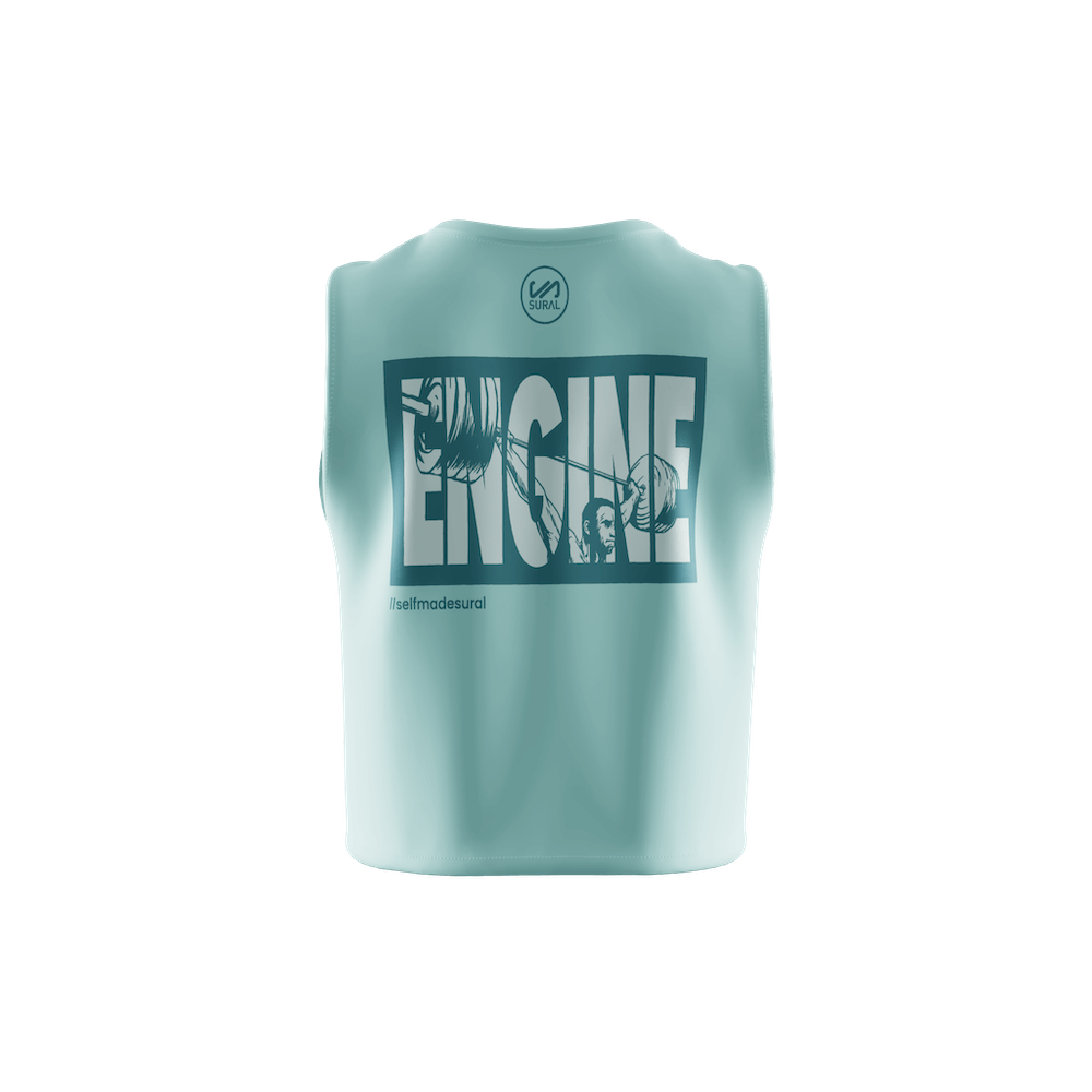 Camiseta Crop Top Sin Mangas Mujer XFIT TOP ENGINE