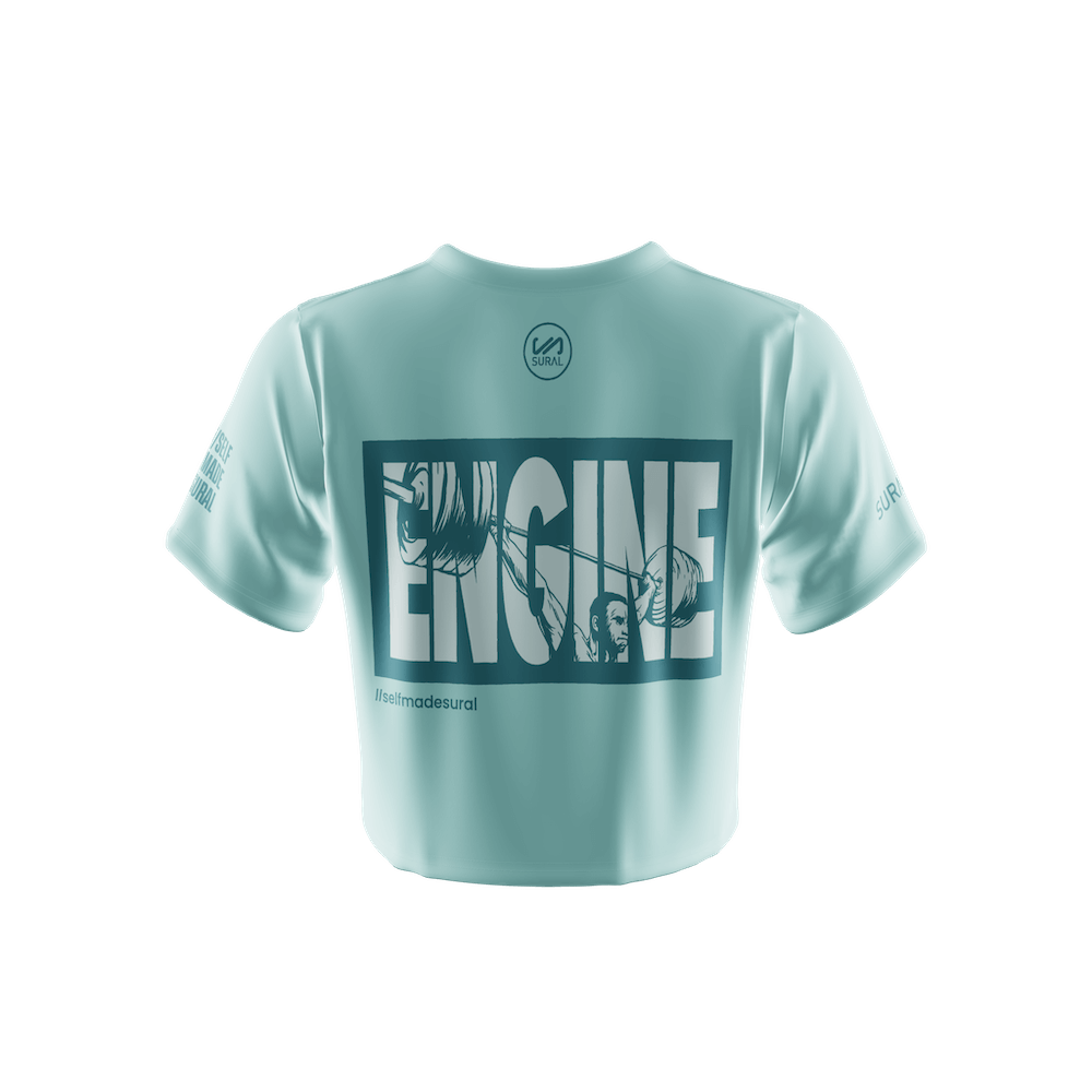 Camiseta Crop Top Manga corta Mujer XFIT CROP WOMAN ENGINE