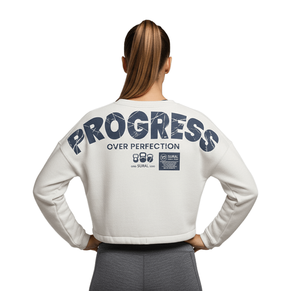 Sudadera Cotton Crop Top Sin Capucha Woman - GLOW