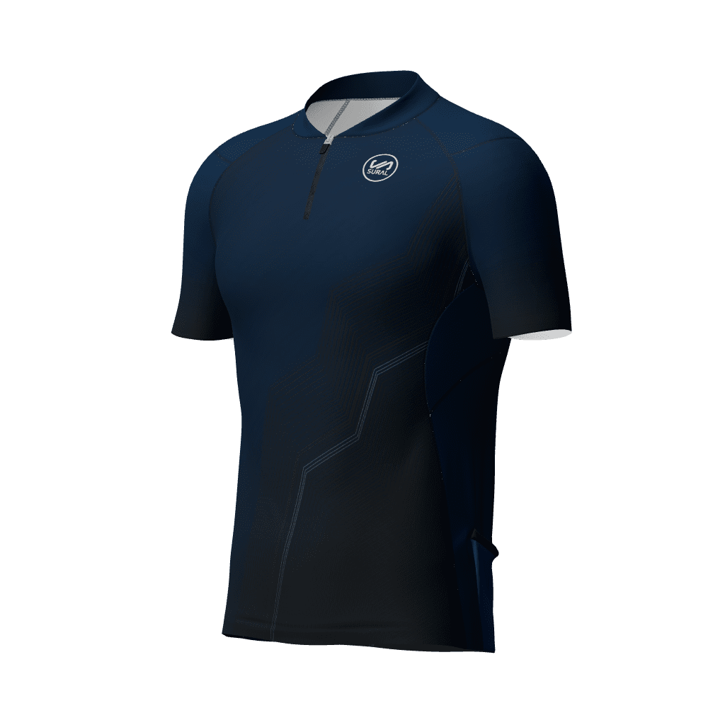 T-SHIRT RUN SHORT SLEEVE ZIP ZIPPER III