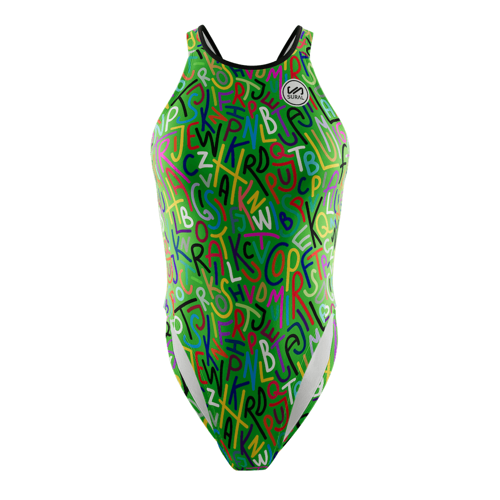 Bañador Natación Mujer Tirante Ancho WORDS COLOURS