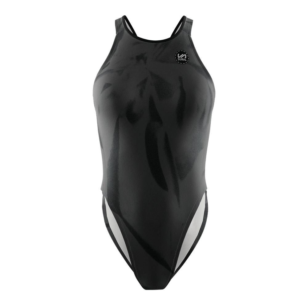 Bañador Natación Mujer Tirante Ancho BLACK DYE