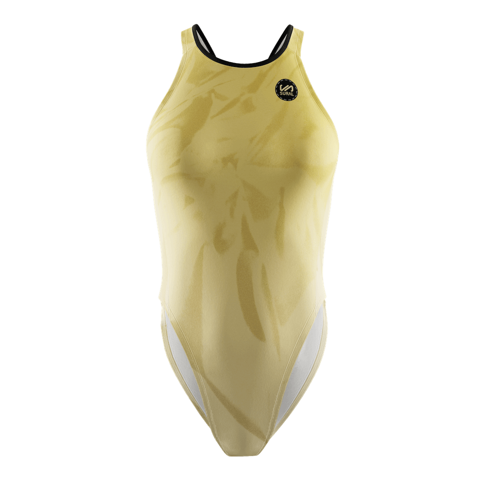Bañador Natación Mujer Tirante Ancho YELLOW DYE