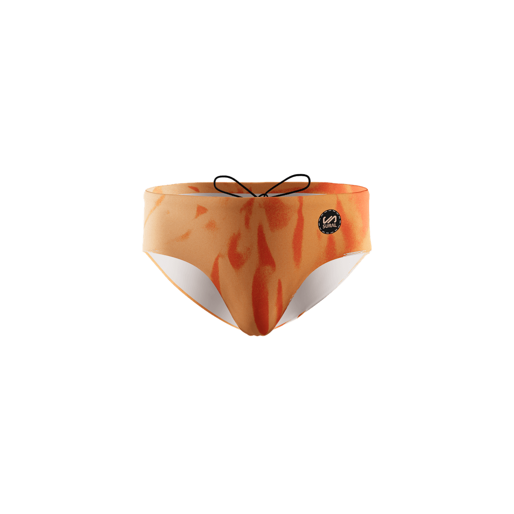 Slip Natación Hombre 10 cm ORANGE DYE