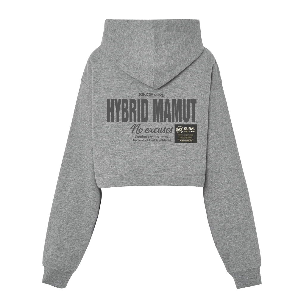 HYBRID MAMUT -Sudadera Crop Top Cotton Capucha Woman - NOVA