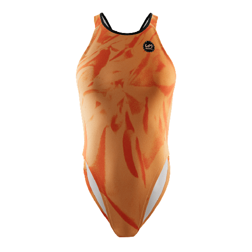 [SW-266] Bañador Natación Mujer Tirante Ancho ORANGE DYE