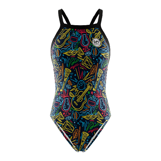 [SW2260] Bañador de Mujer Tirante Estrecho MUSIC COLOURS