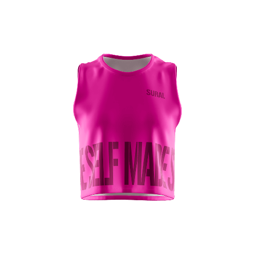 [XT-753] Camiseta Crop Top Sin Mangas Mujer XFIT TOP LOGO SELF MADE