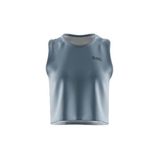 [XT-753] Camiseta Crop Top Sin Mangas Mujer XFIT TOP STRONG IS FUNCTIONAL