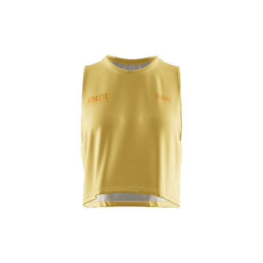[XT-753-ATHLETE] Camiseta Crop Top Sin Mangas Mujer XFIT TOP SURAL - ATHLETE