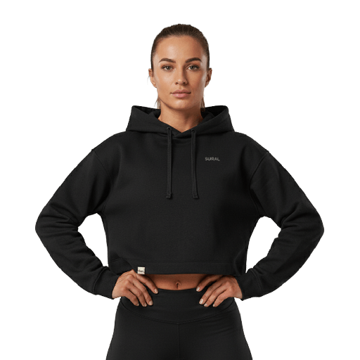 [CT-KG02-CROP] Sudadera Crop Top Cotton Capucha Woman - NOVA